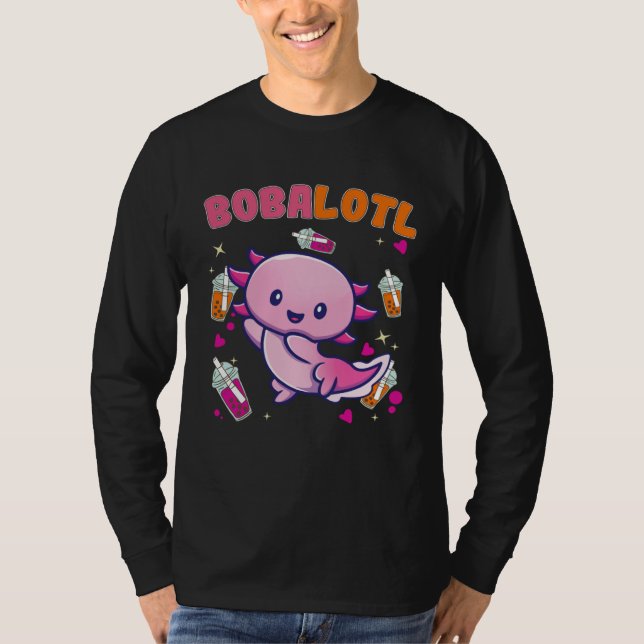 Camiseta Bobalotl Axolotl Boba Tea Bubble Milk  4 (Anverso)