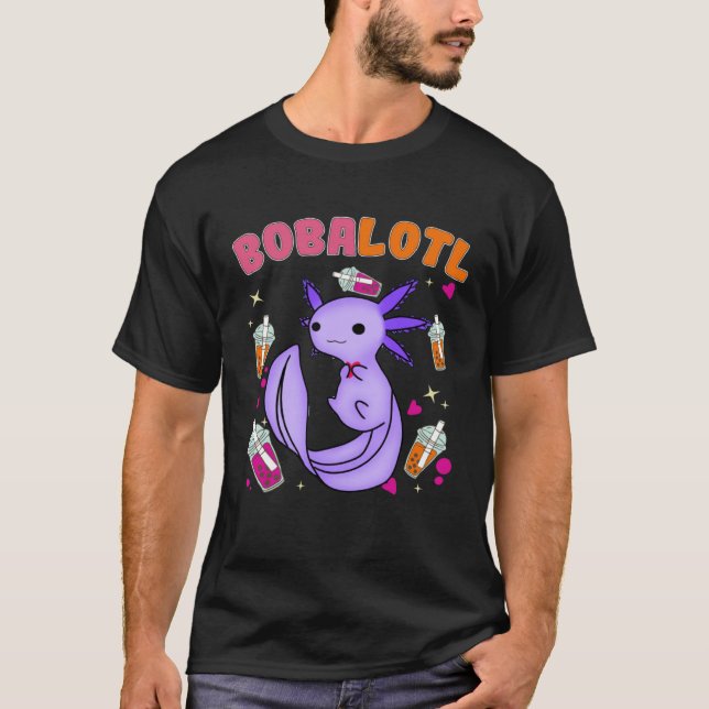 Camiseta Bobalotl Axolotl Boba Tea Bubble Milk  7 (Anverso)