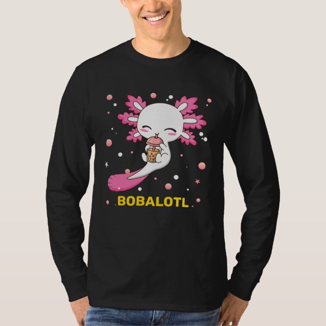 Camiseta Bobalotl Axolotl Boba Tea Bubble Milk Girls kids (Anverso)