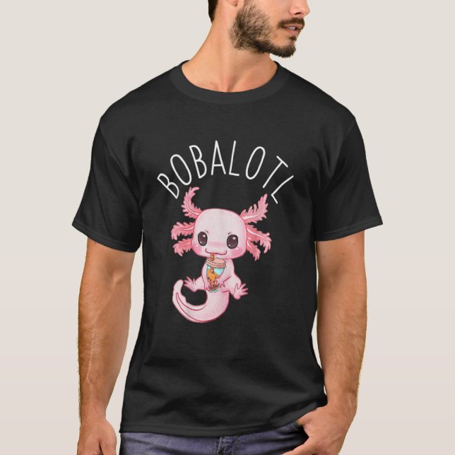 Camiseta Bobalotl Axolotl Boba Tea Bubble Tea Leche (Anverso)