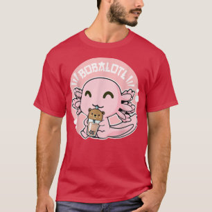 Camiseta Bobalotl Boba Kawaii Axolotl Boba Té de leche de b