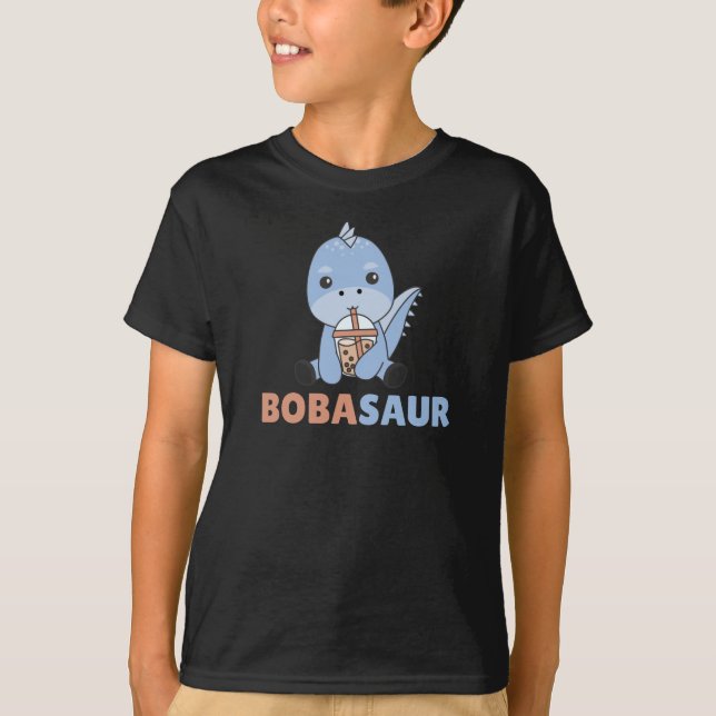 Camiseta Bobasaur Boba Dinosaur Dino Bubble Tea (Anverso)