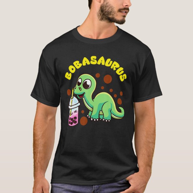 Camiseta Bobasauro | Leche de dinosaurios de té de burbuja  (Anverso)