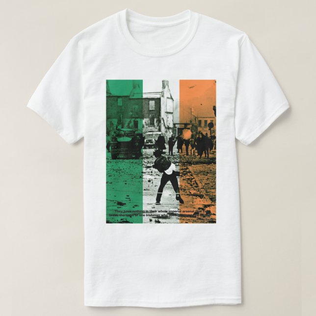 Camiseta Bobby Sands - An Irishman who doesnt want to be br (Diseño del anverso)