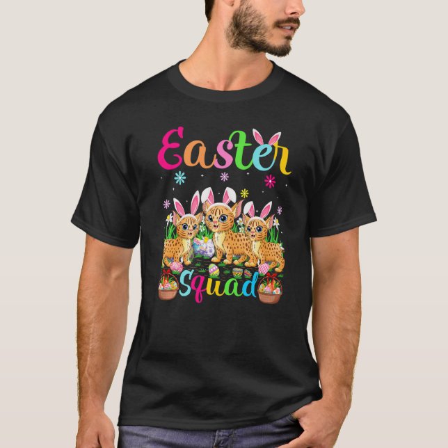 Camiseta Bobcat Bunny Ear Funny Easter Squad Bobcat Happy E (Anverso)