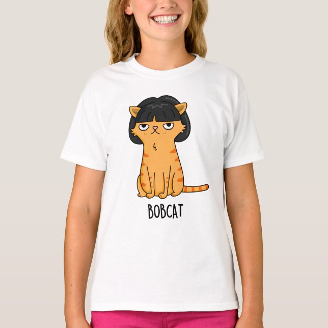 Camiseta Bobcat Funny Cat Bob Hair Pun (Anverso)