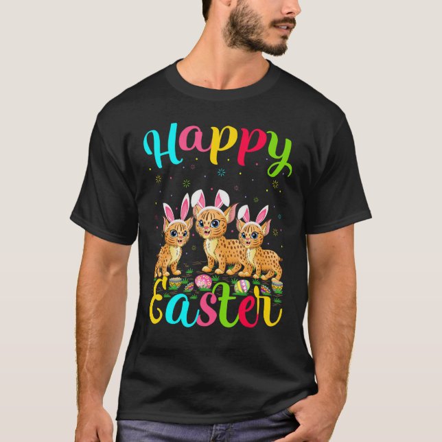 Camiseta Bobcat Funny Easter Egy Bunny Bobcat Feliz Easte (Anverso)