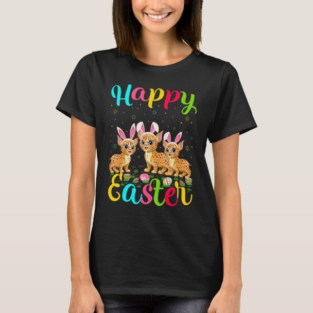 Camiseta Bobcat Funny Easter Egy Bunny Bobcat Feliz Easte (Anverso)