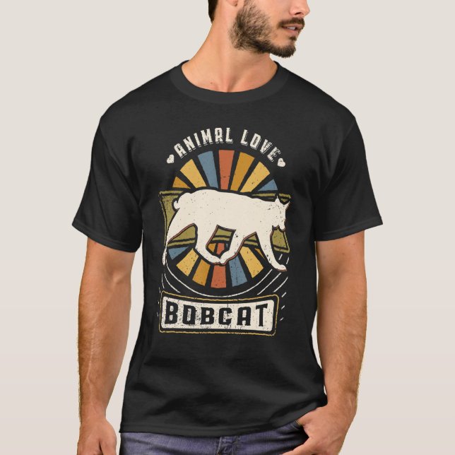 Camiseta Bobcat Vintage Classic Retro Animal (Anverso)