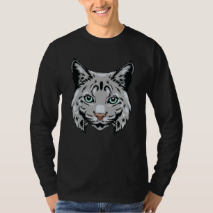 Camiseta Bobcat Wildcat Mirando la cabeza de animal Guay Ma