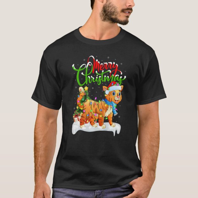 Camiseta Bobcat  Xmas Decorations Santa Bobcat Christmas (Anverso)