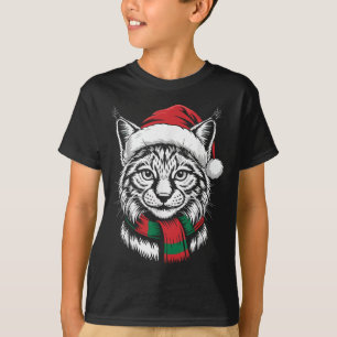 Camiseta Bobcat Xmas Santa Hat F Navidades Costume