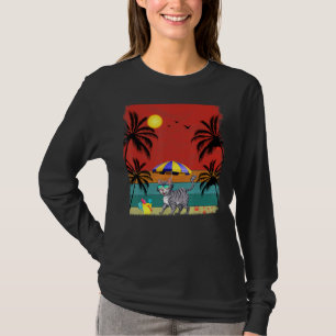 Camiseta Bobcats Retro Gráficos de árbol de coco de playa V
