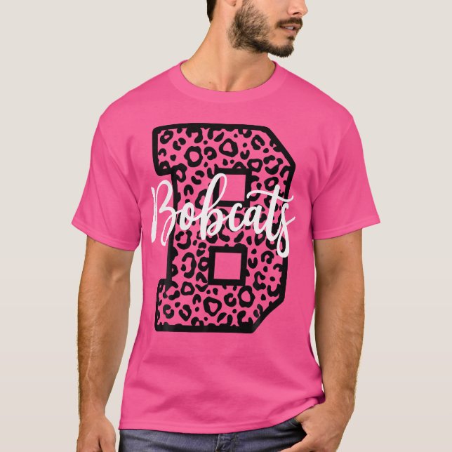 Camiseta Bobcats School Spirit Leopard Sport Game Day (Anverso)