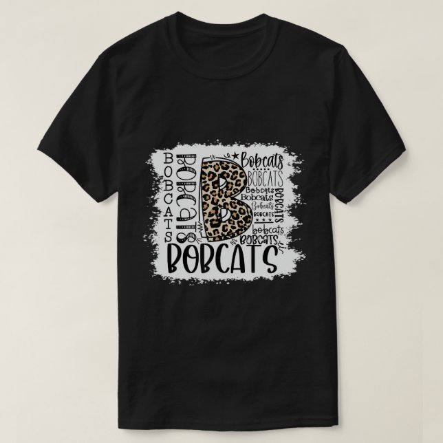 Camiseta Bobcats School Sports Fan Team Spirit Mascot Gift (Diseño del anverso)