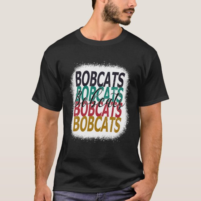 Camiseta Bobcats Teacher School Sports Fan Team Spirit Blea (Anverso)