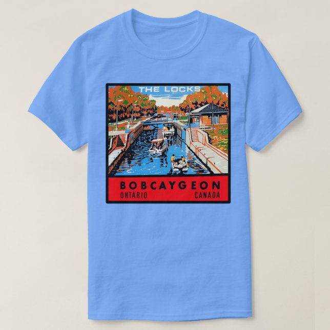 Camiseta Bobcaygeon Ontario Vintage Travel (Diseño del anverso)