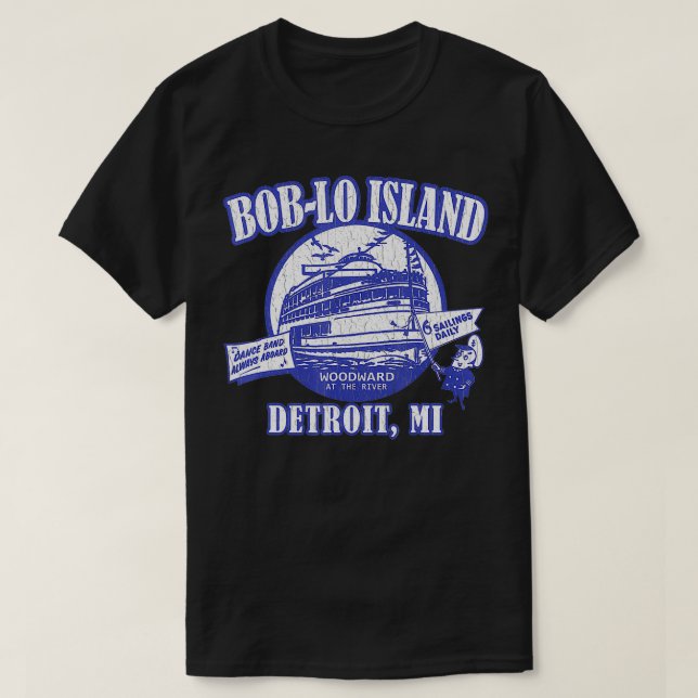 Camiseta Boblo Island vintage look Michigan (Diseño del anverso)