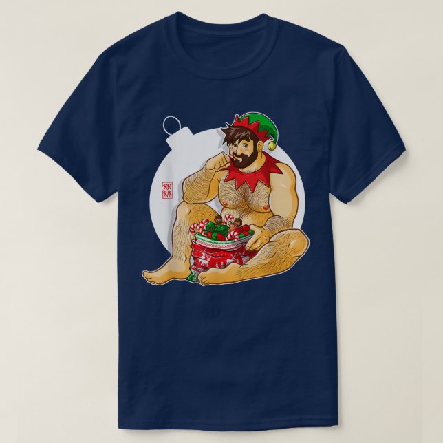 Camiseta Bobo Bear - Adam gusta de regalos de Papá Noel - N (Diseño del anverso)