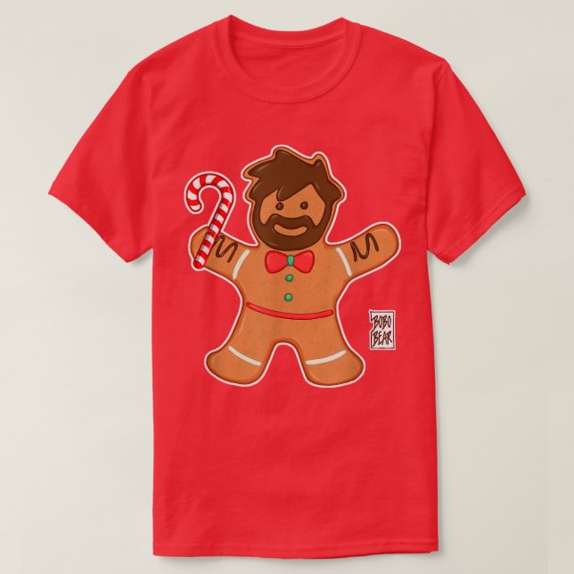 Camiseta Bobo Bear - Gingerbread Bear - Christmas  (Diseño del anverso)