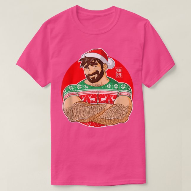 Camiseta Bobo BearAdam Likes Crossing Arms at Christmas Par (Diseño del anverso)
