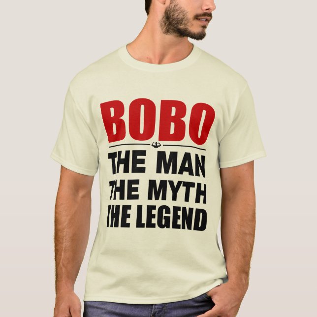 Camiseta Bobo el hombre el mito la leyenda (Anverso)