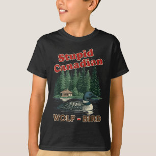 Camiseta bobo meme de hockey de lobo canadiense acalorado p
