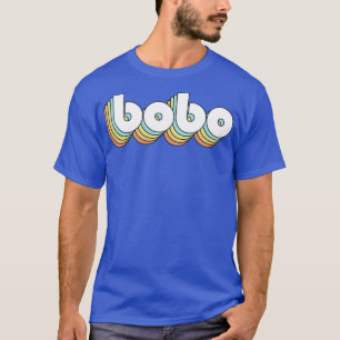 Camiseta Bobo Retro Estilo de Tipografía Arcoiris Faded