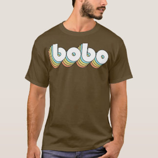 Camiseta Bobo Retro Estilo de Tipografía Arcoiris Faded
