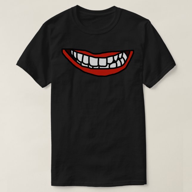 Camiseta Boca blanca de dientes rojos (Diseño del anverso)