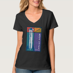 Camiseta Boca Chica Texas Starship Guay Retro