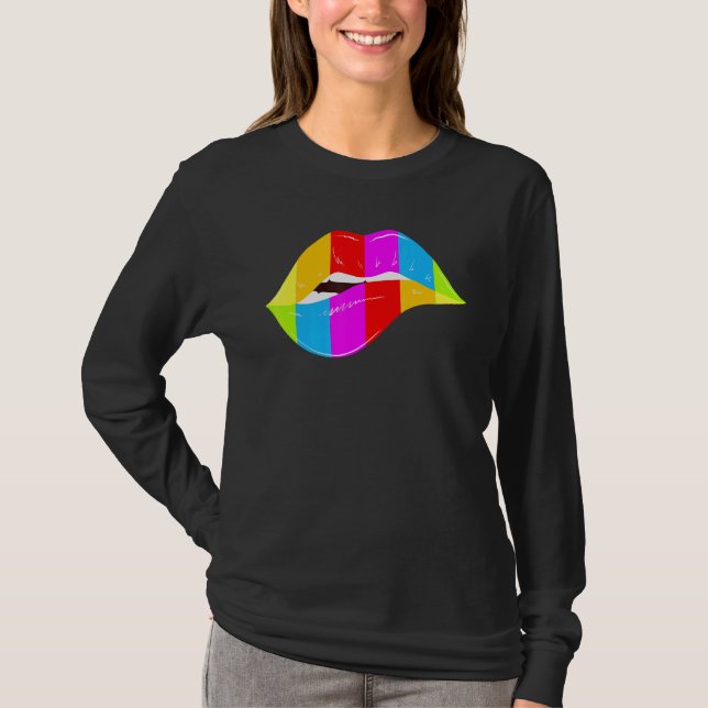 Camiseta boca de beso de labios LGBT CSD gay (Anverso)