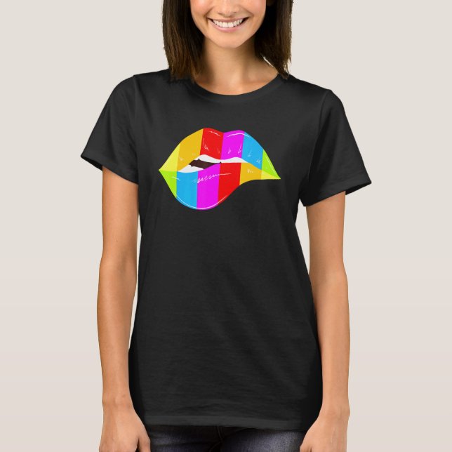 Camiseta boca de beso de labios LGBT CSD gay (Anverso)
