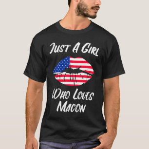 Camiseta Boca de boca Amor Bandera Americana Macon