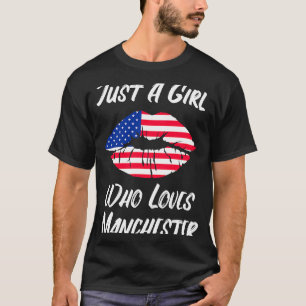Camiseta Boca de boca Amor Bandera Americana Manchester