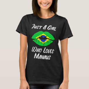 Camiseta Boca de boca Amor Bandera Brasileña Manaus