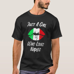 Camiseta Boca de boca amor Bandera italiana Nápoles