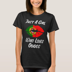 Camiseta Boca de boca amor Obidos de bandera portuguesa