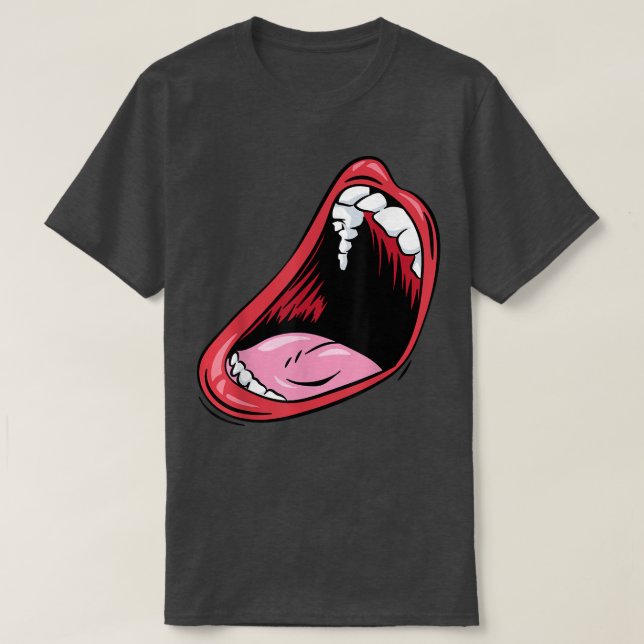 Camiseta Boca de grito perezoso disfraz de Halloween Gracio (Diseño del anverso)