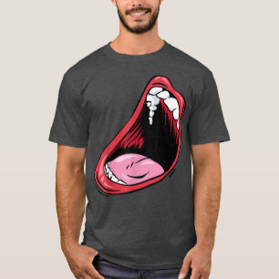 Camiseta Boca de grito perezoso disfraz de Halloween Gracio