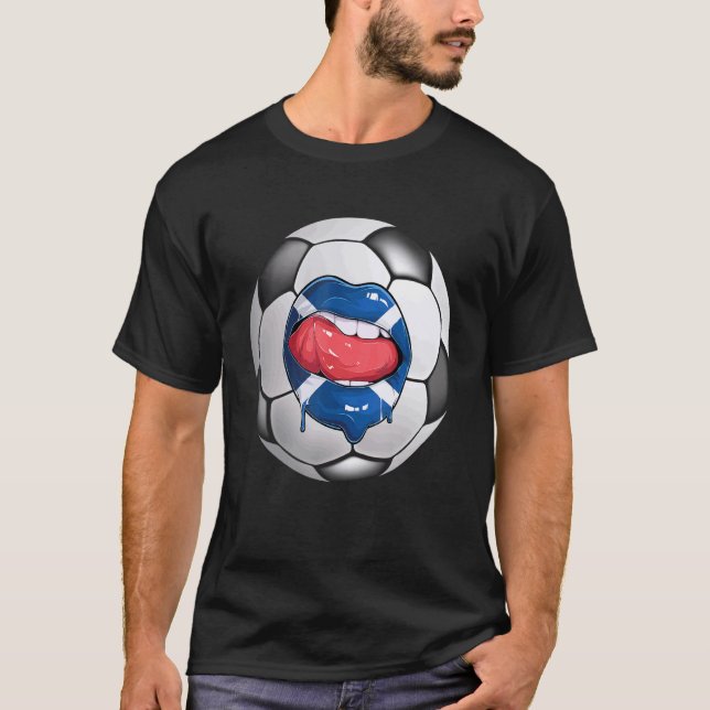 Camiseta Boca de la bandera escocesa para los hinchas de fú (Anverso)