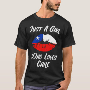 Camiseta Boca de labios amor Bandera chilena Chile