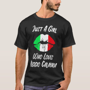 Camiseta Boca de labios amor Bandera italiana Reggio Calabr