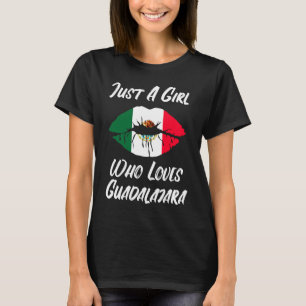Camiseta Boca de labios amor Bandera mexicana Guadalajara