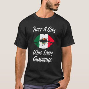 Camiseta Boca de labios amor Bandera mexicana Guadalupe