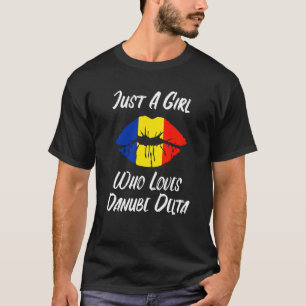 Camiseta Boca de labios amor bandera rumana delta de Danubi