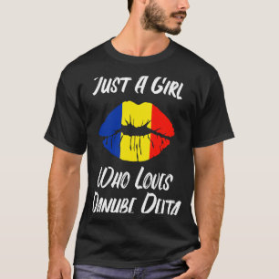 Camiseta Boca de labios amor bandera rumana delta de Danubi