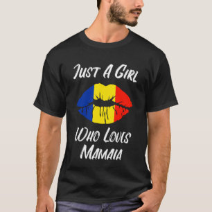Camiseta Boca de labios amor Bandera rumana Mamaia