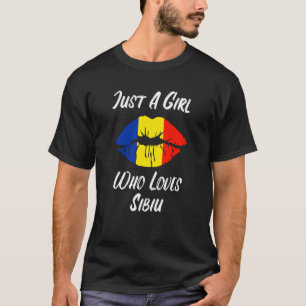 Camiseta Boca de labios amor Bandera rumana Sibiu