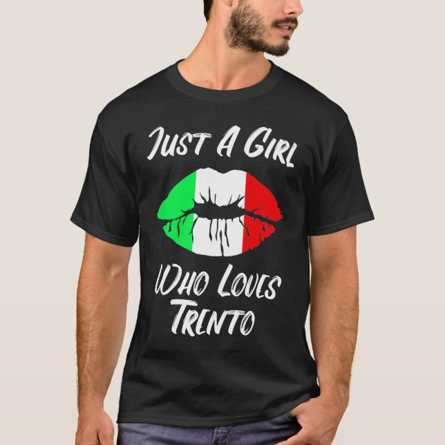 Camiseta Boca de labios amor banderas italianas (Anverso)